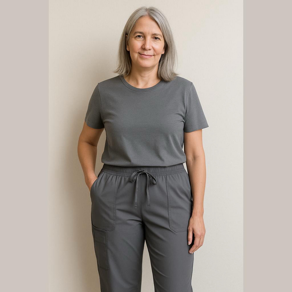 Scrubstar Gray Scrub Pants, L/G, Drawstring, Cargo Pockets, 33" Waist